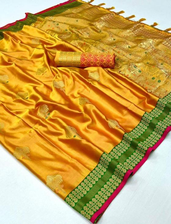 RAJTEX-KSATTIKA-SERIES-369001-TO-369006-PURE-SATIN-CHAAP-HANDLOOM-WEAVING-SILK-CHAAP-BORDER-WITH-CONTRAST-PALLU-BLOUSE-CATLOG-9