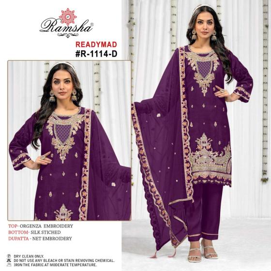 RAMSHA-R-1114-ORGANZA-EMBROIDERY-AND-SILK-STICH-BOTTOM-NET-EMBROIDERY-DUPATTA-DRESS-CATALOGUE-4