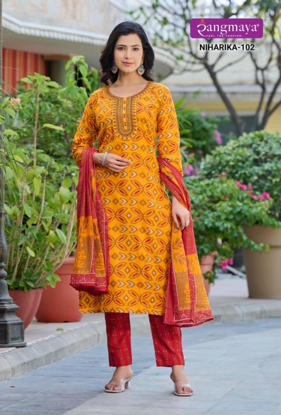 RANGMAYA-NIHARIKA-COTTON-KURTI-PANT-DUPATTA-CATLOG-2