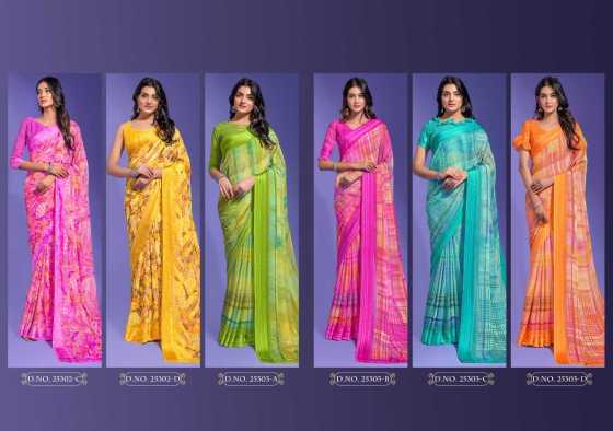 RUCHI-CHERRY-VOL-35-SERIES-25301A-TO-25303D-CHIFFON-SAREE-WITH-SARTIN-WEAVED-BORDER-CATALOGUE-1