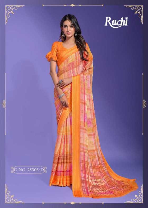 RUCHI-CHERRY-VOL-35-SERIES-25301A-TO-25303D-CHIFFON-SAREE-WITH-SARTIN-WEAVED-BORDER-CATALOGUE-14