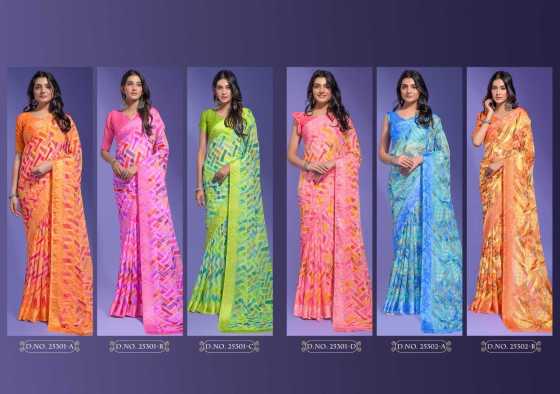 RUCHI-CHERRY-VOL-35-SERIES-25301A-TO-25303D-CHIFFON-SAREE-WITH-SARTIN-WEAVED-BORDER-CATALOGUE-2