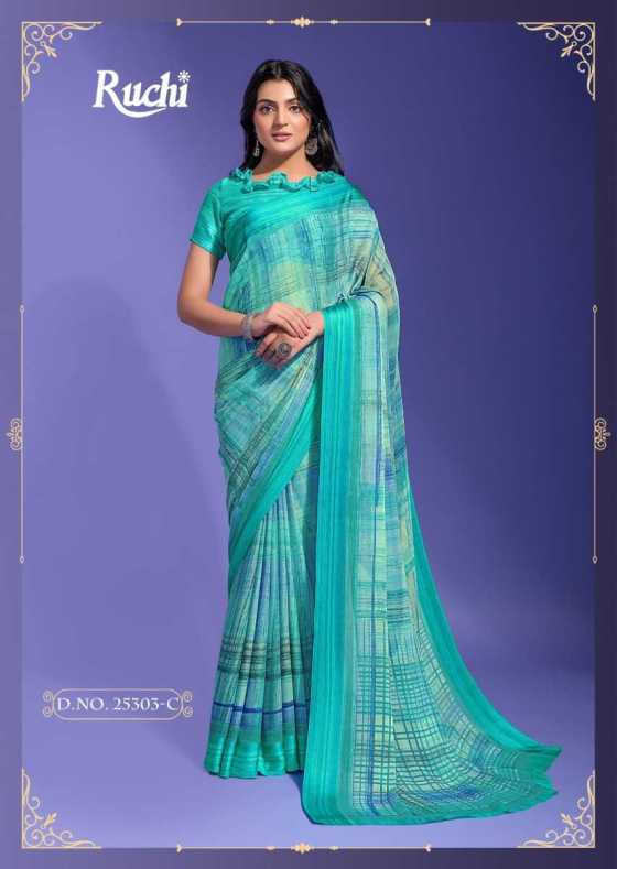 RUCHI-CHERRY-VOL-35-SERIES-25301A-TO-25303D-CHIFFON-SAREE-WITH-SARTIN-WEAVED-BORDER-CATALOGUE-3