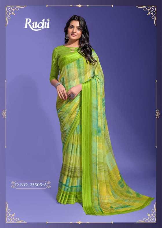 RUCHI-CHERRY-VOL-35-SERIES-25301A-TO-25303D-CHIFFON-SAREE-WITH-SARTIN-WEAVED-BORDER-CATALOGUE-5