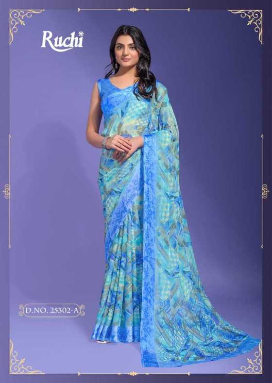 RUCHI-CHERRY-VOL-35-SERIES-25301A-TO-25303D-CHIFFON-SAREE-WITH-SARTIN-WEAVED-BORDER-CATALOGUE-9