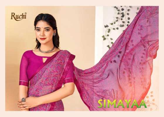 RUCHI-SAREE-SIMAYAA-22-CHIFFON-SAREE-WITH-ATTACHED-WEAVED-BANARSI-BORDER-SAREE-CATALOUGE-2