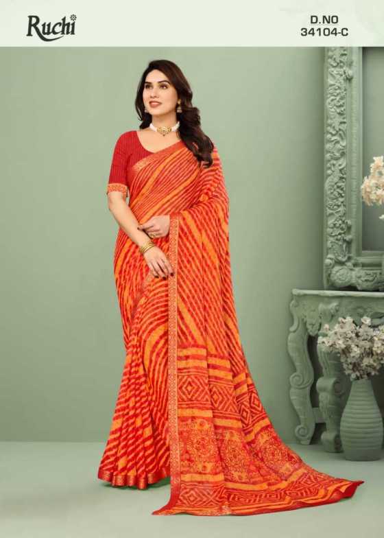 RUCHI-SIMAYAA-LEHRIYA-104-CHIFFON-SAREE-WITH-ATTACHED-BORDER-BEAUTFUL-SAREE-CATALOGUE-2