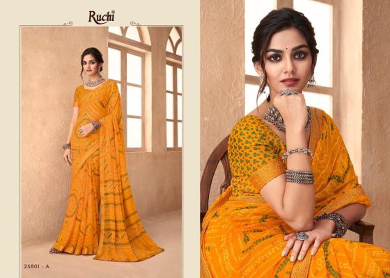 RUCHI-SIMAYAA-VOL-18-SERIES-25801A-TO-25803D-CHIFFON-BANDHNI-SAREE-ATTACHED-WITH-BANARSI-BORDER-BEAUTIFUL-SAREE-CATALOGUE-4