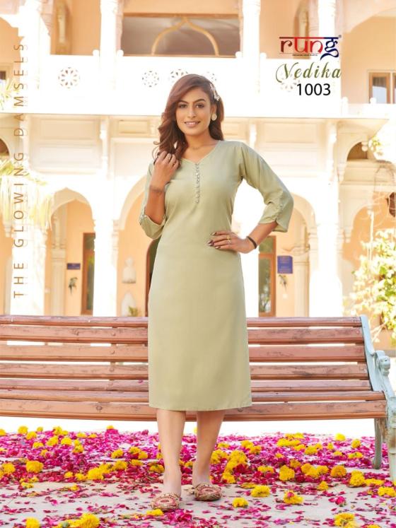 RUNG-VEDIKA-HEAVY-22KG-RIYON-WITH-NECK-SLEEVE-BUTTON-KURTI-CATALOGUE-7