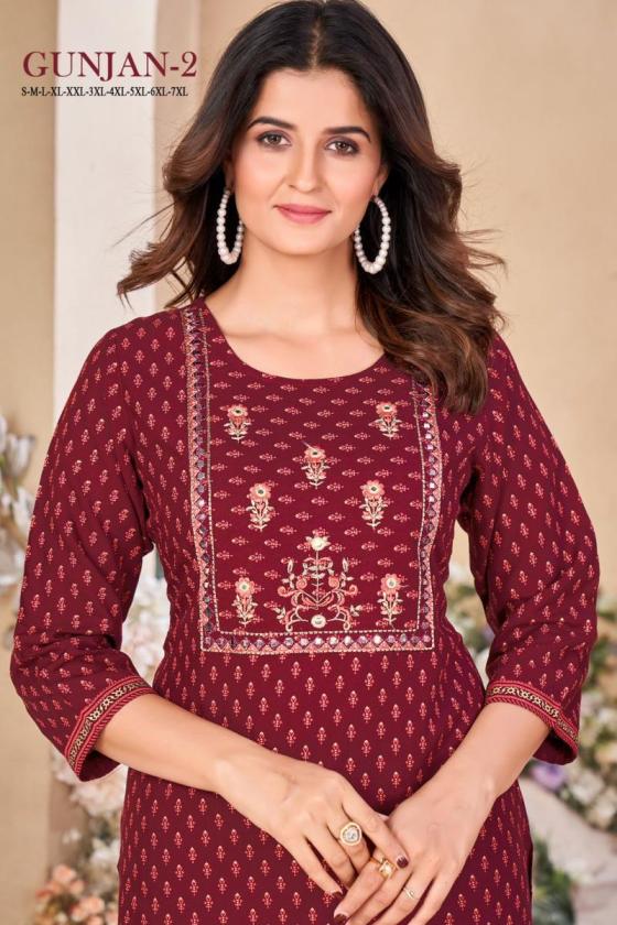 SANGEET-GUNJAN-2-RAYON-FABRIC-GOLD-KHADI-PRINT-EMBROIDERY-WORK-KURTIS-CATALOGUE-13