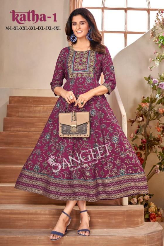 SANGEET-KATHA-1-HEAVY-RAYON-MULTI-COLOURS-GOLD-EMBROIDERY-SEQUENCE-WORK-BEAUTIFUL-KURTI-CATALOGUE-6