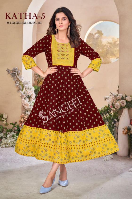 SANGEET-KATHA-5-HEAVY-RAYON-MULTI-COLOURS-GOLD-EMBROIDERY-SEQUENCE-WORK-FANCY-KURTIS-CATALOGUE-7