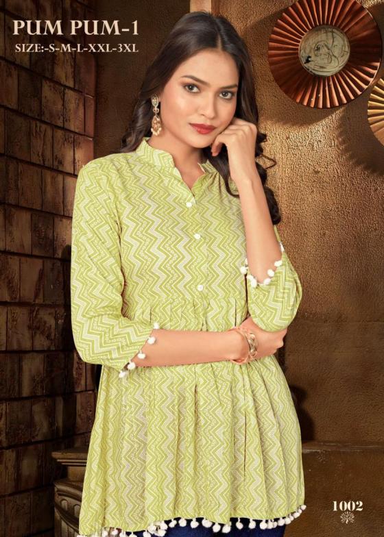 SANGEET-PUMPUM-HEAVY-RAYON-FABRIC-WITH-PUMPUM-AND-KNOT-KURTI-TOP-CATALOGUE-7