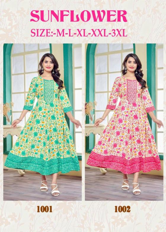 SANGEET-SUNFLOWER-HEAVY-RAYON-SURAT-PRINT-EMBROIDERY-SEQUENCE-WORK-BEAUTIFUL-KURTI-TOP-CATALOGUE-1