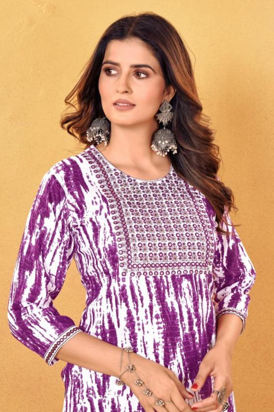 SANGEET-TIE-DIE-1-CASUAL-TOPS-RAYON-IN-DIE-PRINT-WITH-EMBROIDERY-MIRROR-WORK-6-COLOURS-DESIGN-KURTI-TOPS-CATALOGUE-1