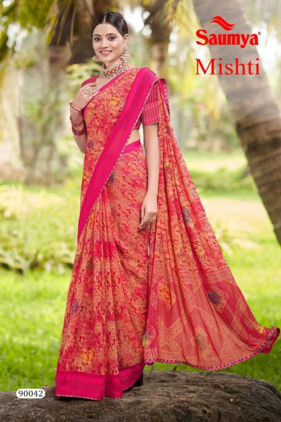 SAUMAYA-MISHTI-GEORGETTE-PATTERN-WITH-VISCOSE-BORDER-DISCHARGE-PRINT-DIGITAL-PIPING-BEAUTIFUL-SAREE-CATALOGUE-5