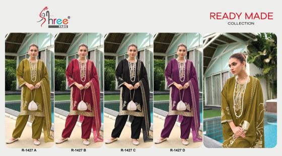 SHREE-FABS-D.NO-1427-VISCOSE-ROMAN-SILK-TOP-AND-PANT-AND-TABY-SILK-DIGITAL-DUPATTA-DRESS-MATERIAL-CATALOGUE-1