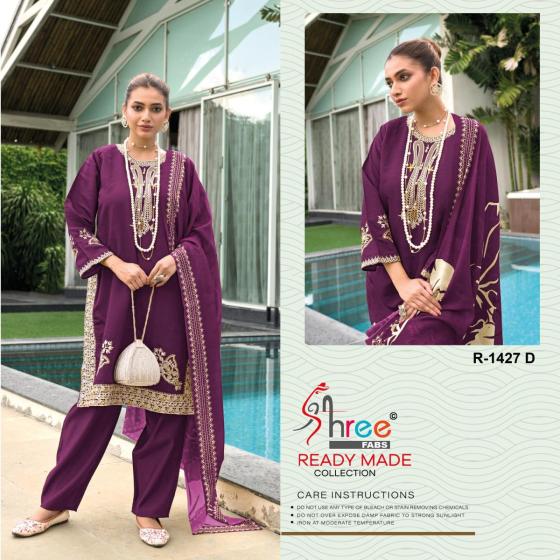 SHREE-FABS-D.NO-1427-VISCOSE-ROMAN-SILK-TOP-AND-PANT-AND-TABY-SILK-DIGITAL-DUPATTA-DRESS-MATERIAL-CATALOGUE-3