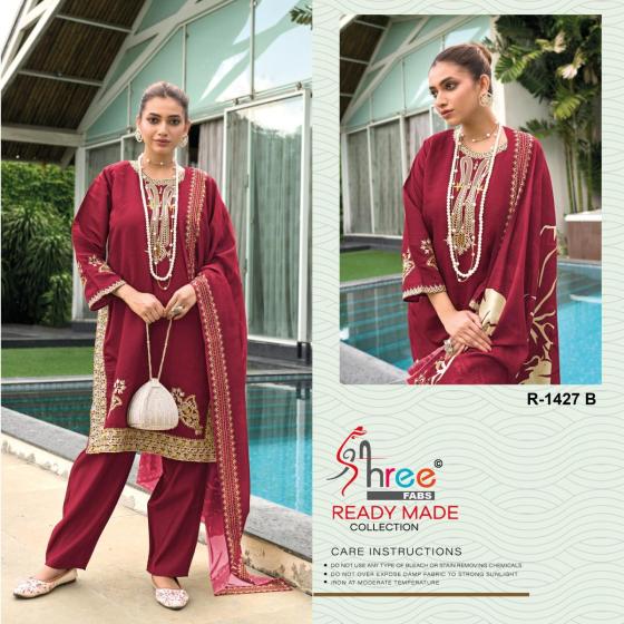 SHREE-FABS-D.NO-1427-VISCOSE-ROMAN-SILK-TOP-AND-PANT-AND-TABY-SILK-DIGITAL-DUPATTA-DRESS-MATERIAL-CATALOGUE-5