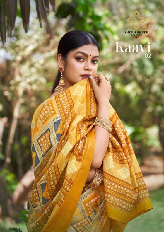 SHUBH-SHREE-CREATION-KAVI-3X3-KALMKARI-SILK-BEAUTIFUL-SAREE-CATALOGUE-6