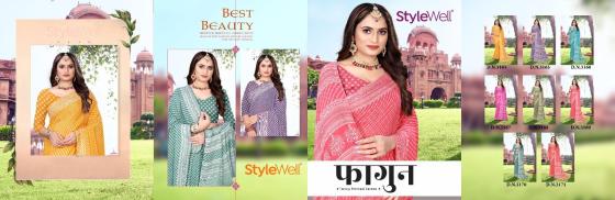 STYLEWELL-FAAGUN-DULL-MOSS-CHIFFON-PRINT-8-PCS-BEAUTIFUL-SAREE-CATALOGUE-1