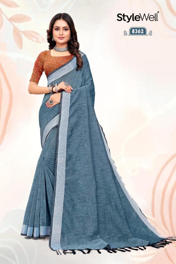 STYLEWELL-KOMAL-LINAN-COTTON-WITH-FANCY-FABRICS-AND-EMB-WORK-BEAUTIFUL-SAREE-CATALOGUE-9