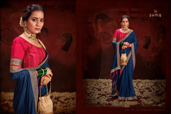 SUMA-DESIGNER-AAYUSHI-SERIES-4001-TO-4009-HEAVY-VICHITRA-BLOOMING-WITH-SWAROVSKI-WORK-SEQUENCE-UNIQUE-BORDER-SAREE-CATLOG-5