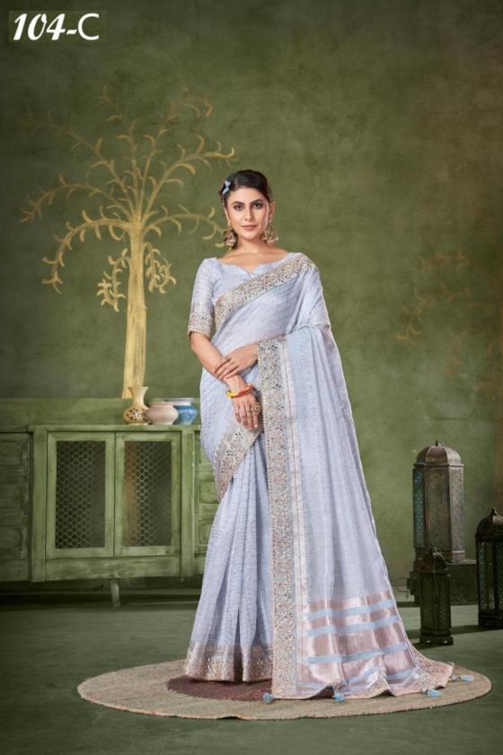 SUMITRA-D.NO-104A-TO-104E-BANARASI-LINEN-CHECKS-WITH-CODING-WORK-BEAUTIFUL-SAREE-CATALOGUE-3