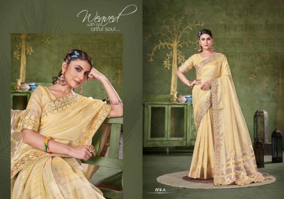 SUMITRA-D.NO-104A-TO-104E-BANARASI-LINEN-CHECKS-WITH-CODING-WORK-BEAUTIFUL-SAREE-CATALOGUE-5