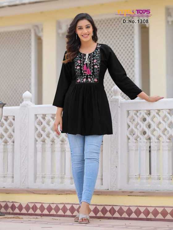 TIPS-TOPS-BUBBY-VOL-13-HEAVY-REYON-SLUB-16KG-FANCY-WESTERN-SHORTY-WITH-EXTRAORDINARY-PATTERS-SHORT-KURTI-CATALUGUE-10