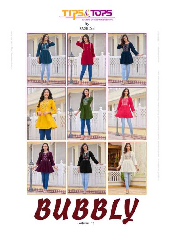 TIPS-TOPS-BUBBY-VOL-13-HEAVY-REYON-SLUB-16KG-FANCY-WESTERN-SHORTY-WITH-EXTRAORDINARY-PATTERS-SHORT-KURTI-CATALUGUE-11