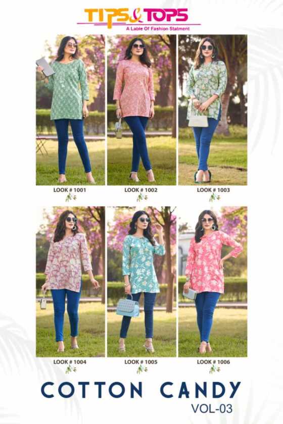 TIPS-TOPS-COTTON-CANDY-VOL-3-PREMIUM-COTTON-FOIL-PRINT-WITH-EMBROIDERY-DESIGNER-KURTI-TOP-CATALOGUE-1