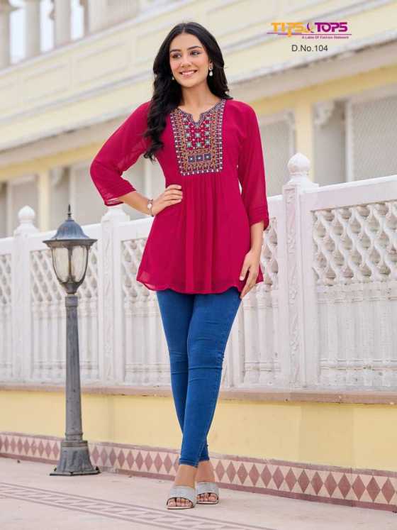 TIPS-TOPS-GLAMOUR-HEAVY-GEORGTTE-WITH-ASTAR-EMBROIDERY-FANCY-WESTURN-SHORTY-KURTI-TOPS-CATALOGUE-4