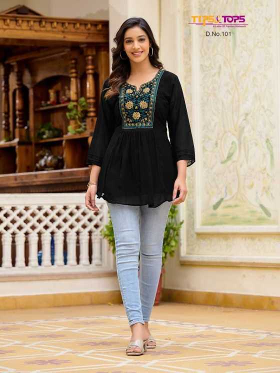 TIPS-TOPS-GLAMOUR-HEAVY-GEORGTTE-WITH-ASTAR-EMBROIDERY-FANCY-WESTURN-SHORTY-KURTI-TOPS-CATALOGUE-6