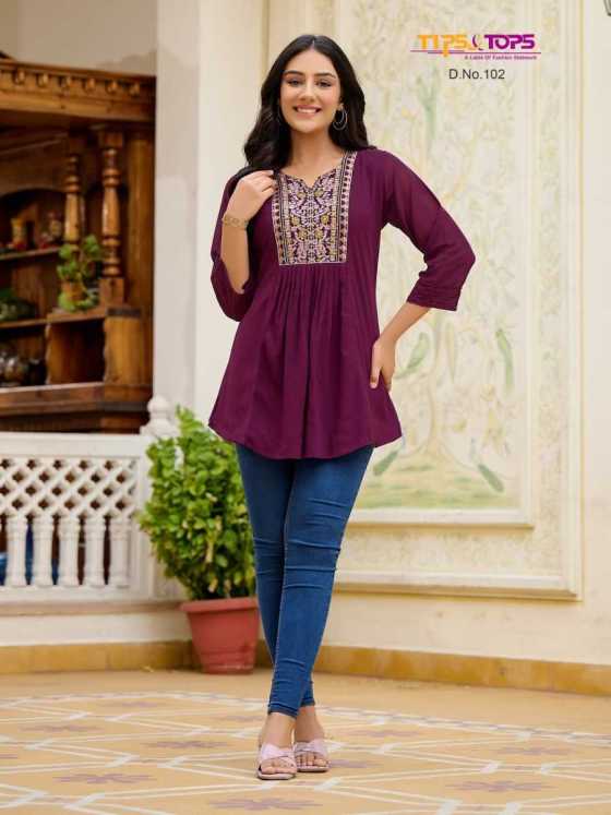 TIPS-TOPS-GLAMOUR-HEAVY-GEORGTTE-WITH-ASTAR-EMBROIDERY-FANCY-WESTURN-SHORTY-KURTI-TOPS-CATALOGUE-7