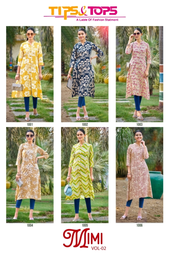 TIPS-TOPS-MIMI-VOL-2-HEAVY-REYON-PRINT-A-LINE-WITH-POCKET-BEAUTIFUL-KURTI-CATALOGUE-8