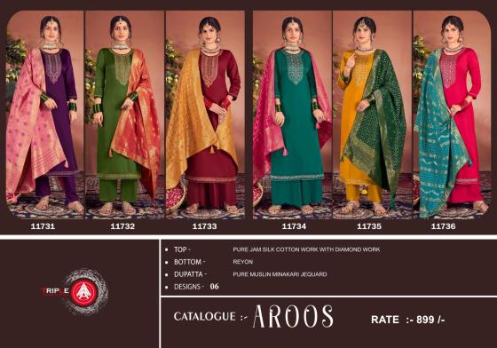 TRIPLE-A-AROOS-PURE-JAM-SILK-COTTON-WORK-WITH-DIAMOND-WORK-REYON-WITH-PURE-LUSLINE-MINAKARI-JAQUARD-DUPATTA-DRESS-MATERIAL-CATALOGUE-7