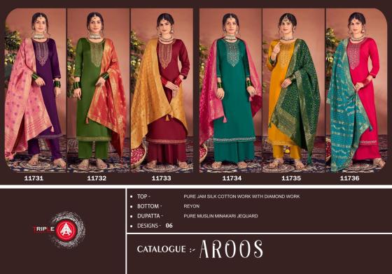 TRIPLE-A-AROOS-PURE-JAM-SILK-COTTON-WORK-WITH-DIAMOND-WORK-REYON-WITH-PURE-LUSLINE-MINAKARI-JAQUARD-DUPATTA-DRESS-MATERIAL-CATALOGUE-8