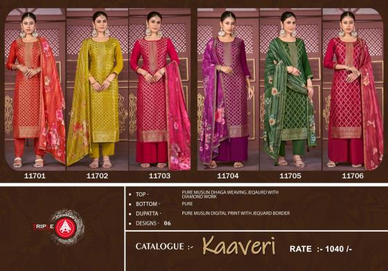 TRIPLE-A-KAAVERI-PURE-MUSLIN-DHAGA-WEAVING-JACQUARD-WITH-DIAMOND-WORK-AND-PURE-MUSLIN-DIGITAL-PRINT-WITH-JECQAURD-BORDER-DUPATTA-DRESS-MATERIAL-CATALOGUE-7