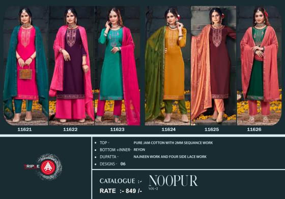 TRIPLE-A-NOOPUR-VOL-2-PURE-JAM-COTTON-WITH-2MM-SEQUANCE-WORK-DRESS-MATERIAL-CATALOGUE-1