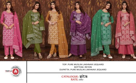 TRIPLE-A-SITA-PURE-MUSLINE-LAKHNAVI-JACQAURD-REYON-BOTTOM-DRESS-MATERIAL-CATALOGUE-7