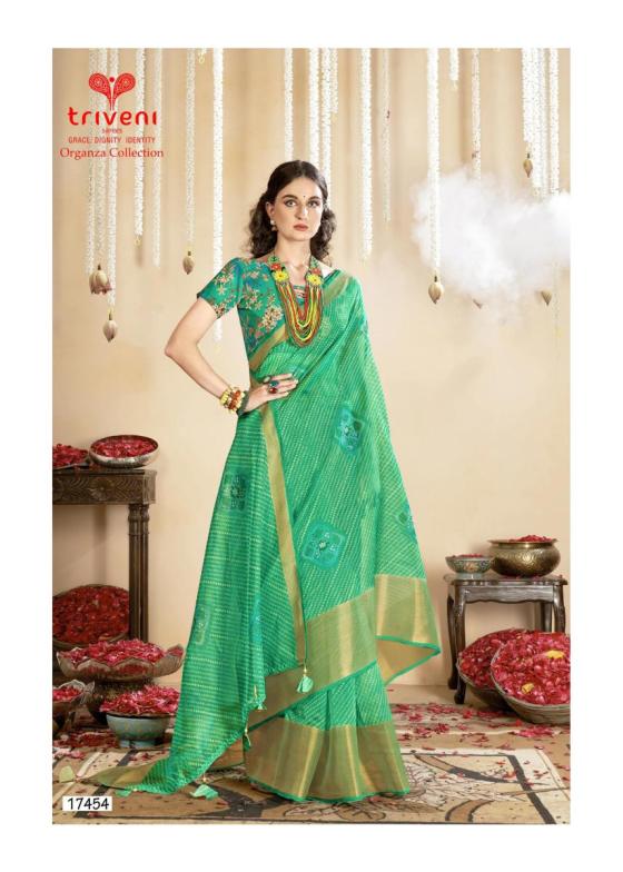 TRIVENI-COLLECTION-ONICA-8-PCS-ORGANZA-SAREES-CATALOGUE-1