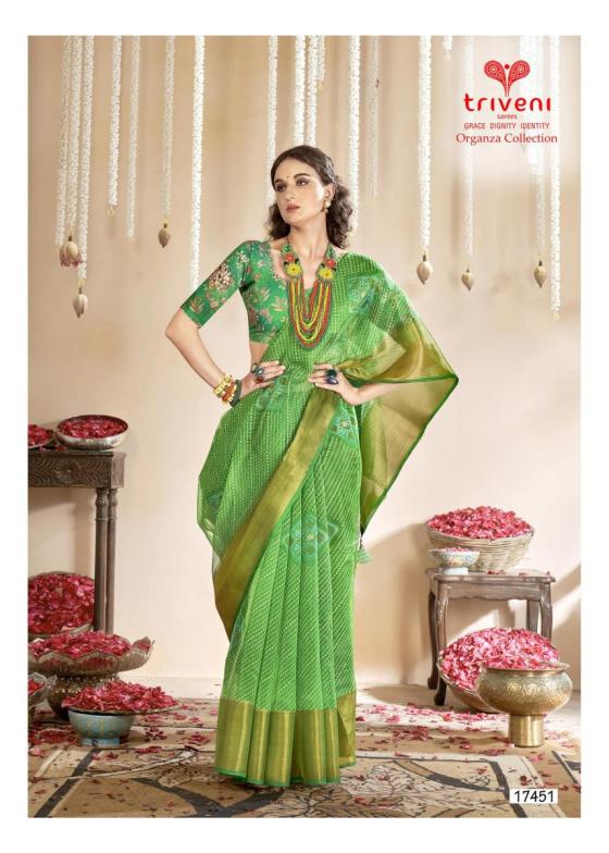 TRIVENI-COLLECTION-ONICA-8-PCS-ORGANZA-SAREES-CATALOGUE-17