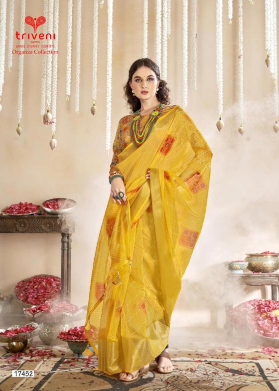 TRIVENI-COLLECTION-ONICA-8-PCS-ORGANZA-SAREES-CATALOGUE-18