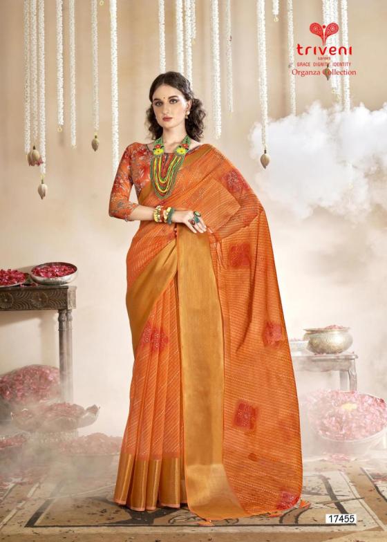 TRIVENI-COLLECTION-ONICA-8-PCS-ORGANZA-SAREES-CATALOGUE-4