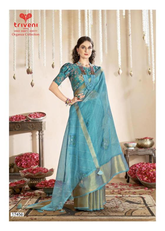 TRIVENI-COLLECTION-ONICA-8-PCS-ORGANZA-SAREES-CATALOGUE-5