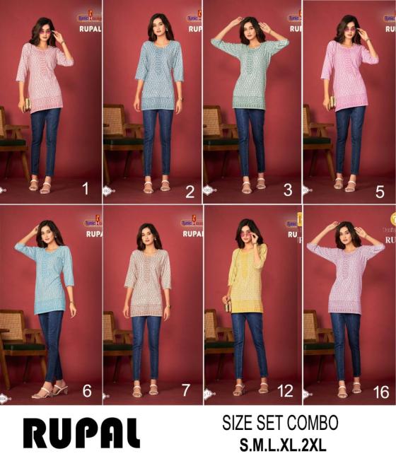 TUNIC-HOUSE-RUPAL-CHIKANKARI-VISCOSE-RAYON-FULLY-CHIKANKARI-SEQUENCE-WORK-IN-FRONT-BACK-SLEEEVES-KURTI-SHORT-CATALOGUE-8