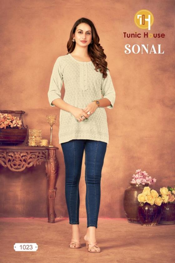 TUNIC-HOUSE-SONAL-VISCOSE-RAYON-WITH-FULLY-CHIKANKARI-WORK-IN-FRONTBACKSLEEVES-SHORT-KURTI-CFATALOGUE-2