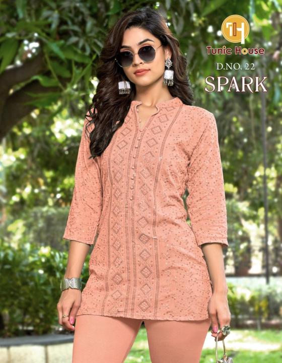 TUNIC-HOUSE-SPARK-VISCOSE-RAYON-FULLY-CHIKANKARI-SEQUENCE-WORK-BEAUTIFUL-SHORT-TOPS-KURTIS-CATALOGUE-11