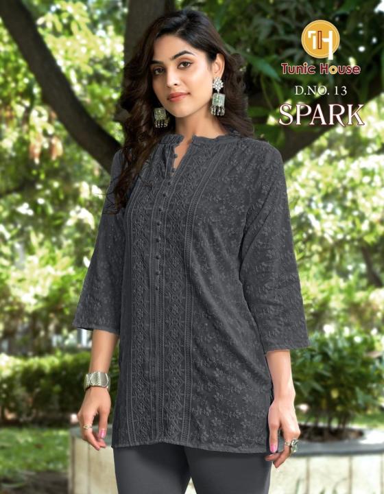 TUNIC-HOUSE-SPARK-VISCOSE-RAYON-FULLY-CHIKANKARI-SEQUENCE-WORK-BEAUTIFUL-SHORT-TOPS-KURTIS-CATALOGUE-7